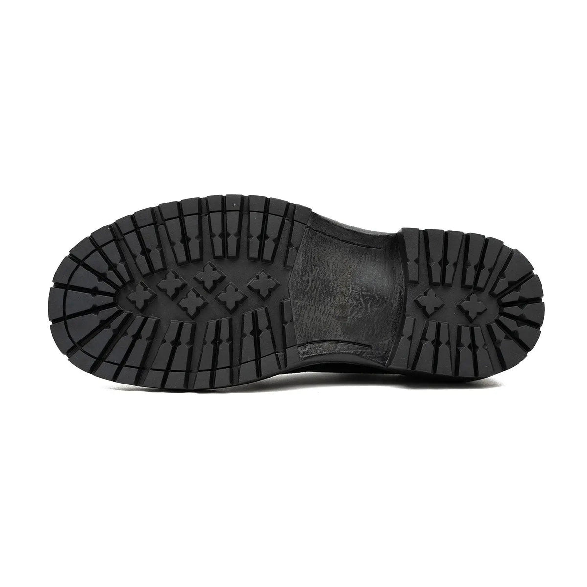 Black Wingtip Crocodile Leather Derby Shoes