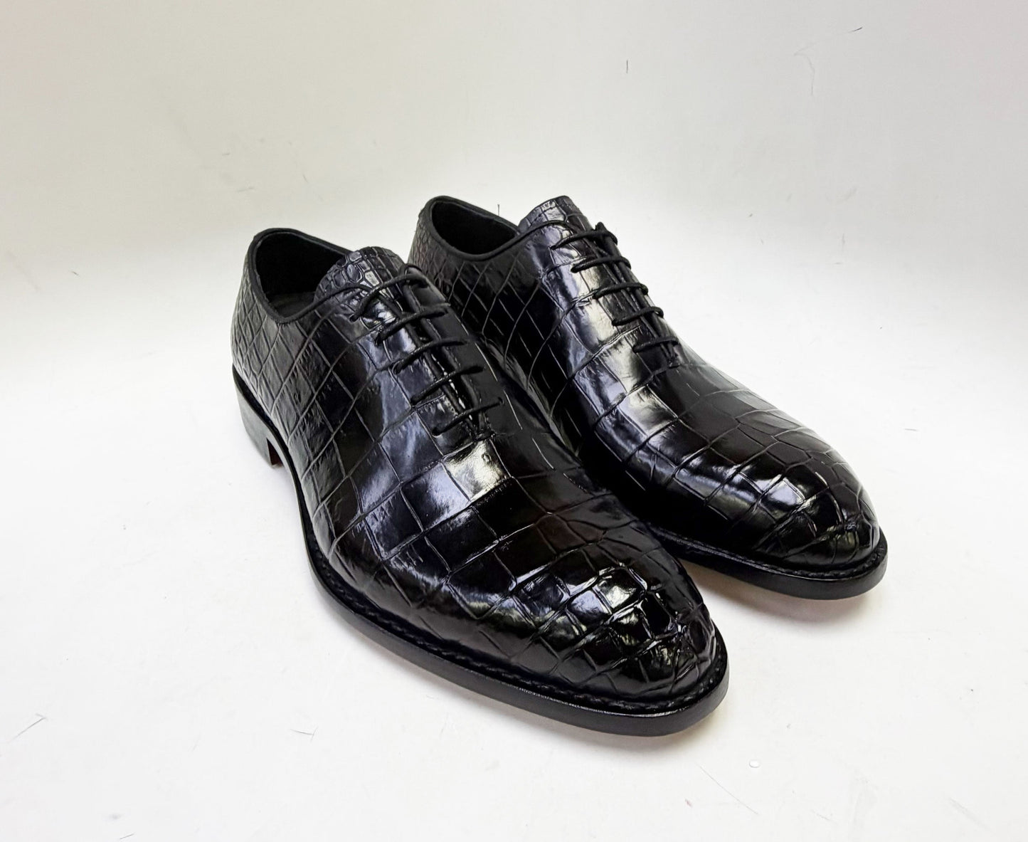 Maurice Georgia Alligator Oxford - Black