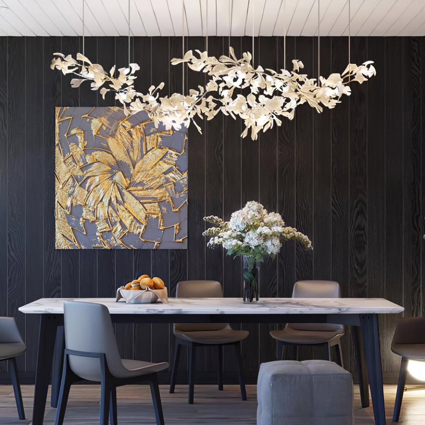Candelabro Gingko de Doble Capa Combinado