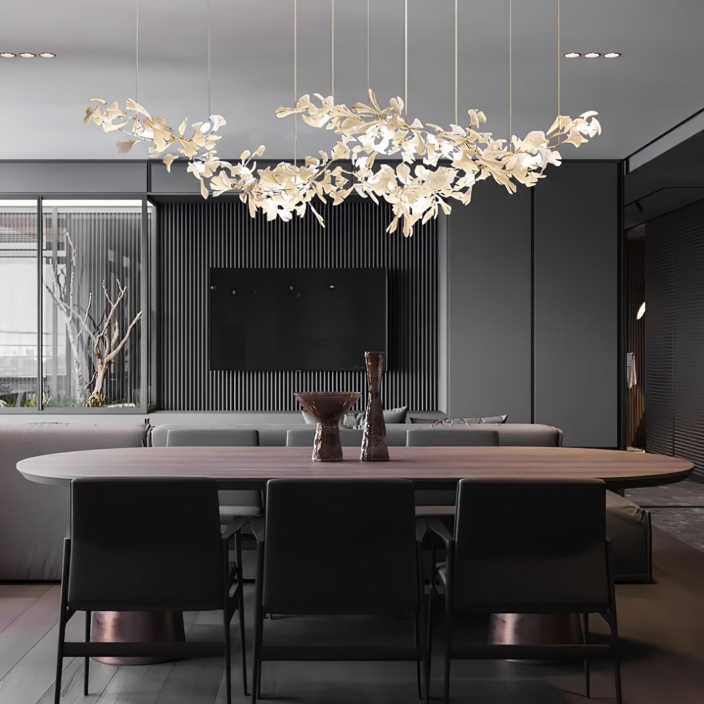 Candelabro Gingko de Doble Capa Combinado