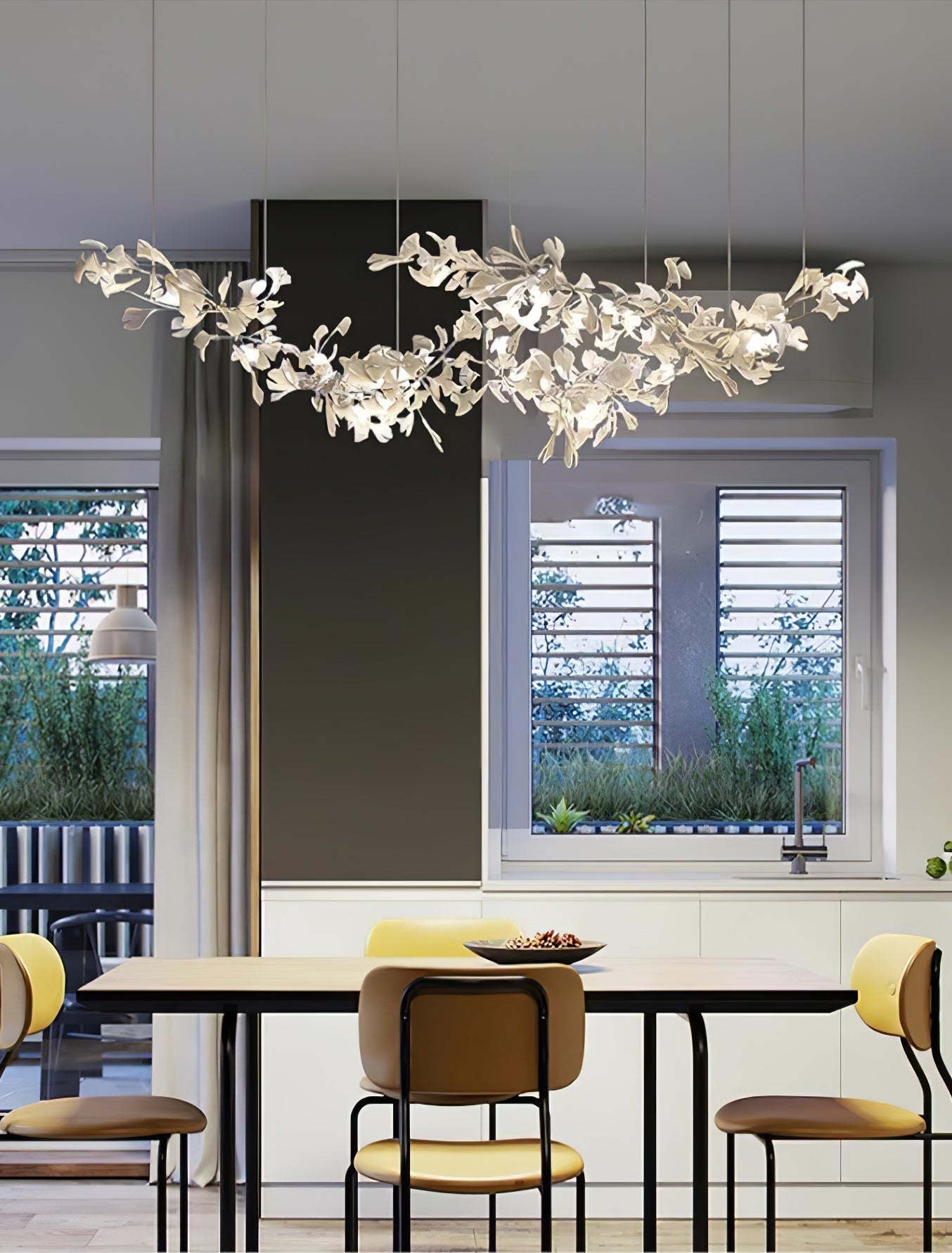 Candelabro Gingko de Doble Capa Combinado