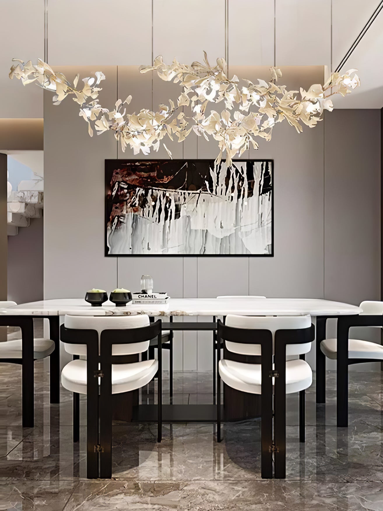 Candelabro Gingko de Doble Capa Combinado