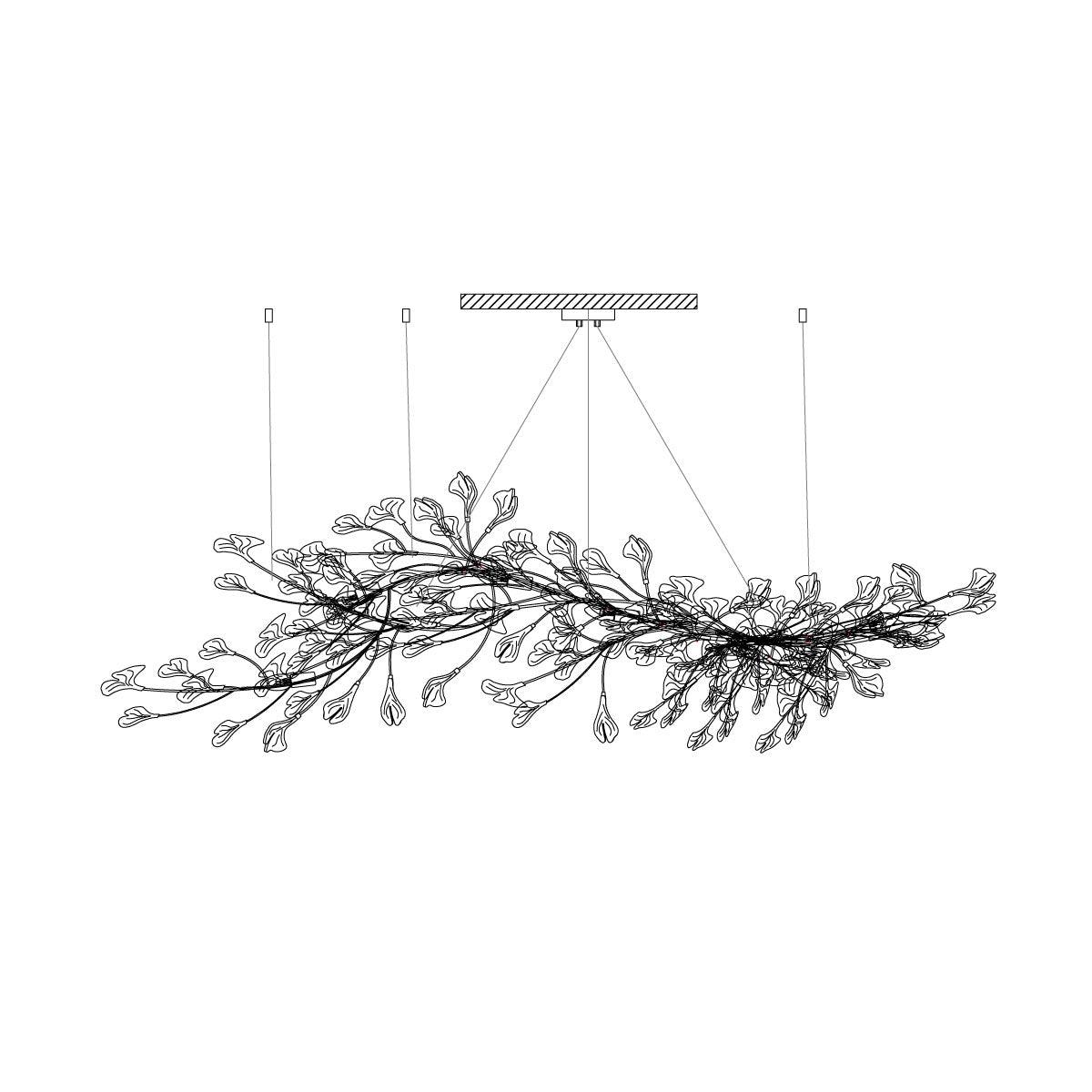 Araña de cerámica Ginkgo E