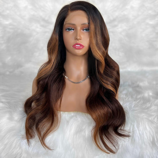 Peluca con cierre Giselle sin pegamento 5x5 HD Lace, cabello 100% humano, teñida profesionalmente