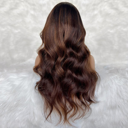 Peluca con cierre Giselle sin pegamento 5x5 HD Lace, cabello 100% humano, teñida profesionalmente