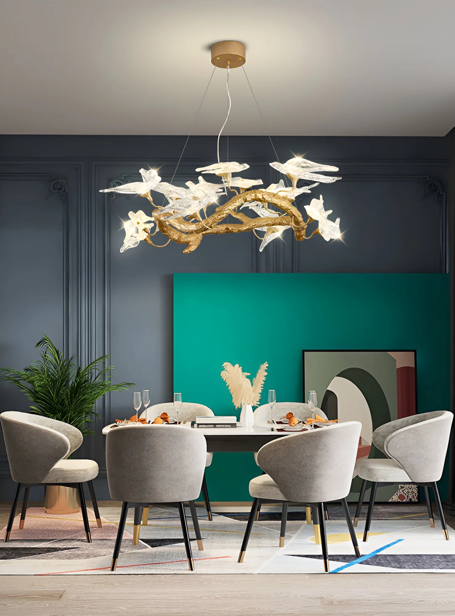 Candelabro Golondrina de Cristal