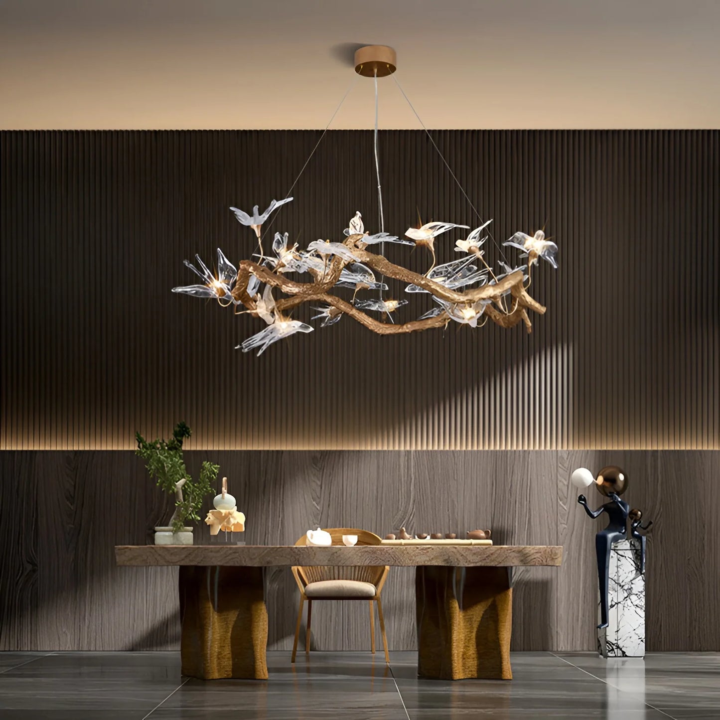 Candelabro Golondrina de Cristal