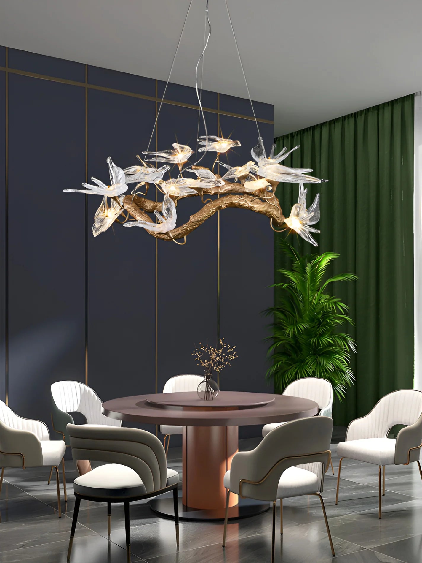 Candelabro Golondrina de Cristal