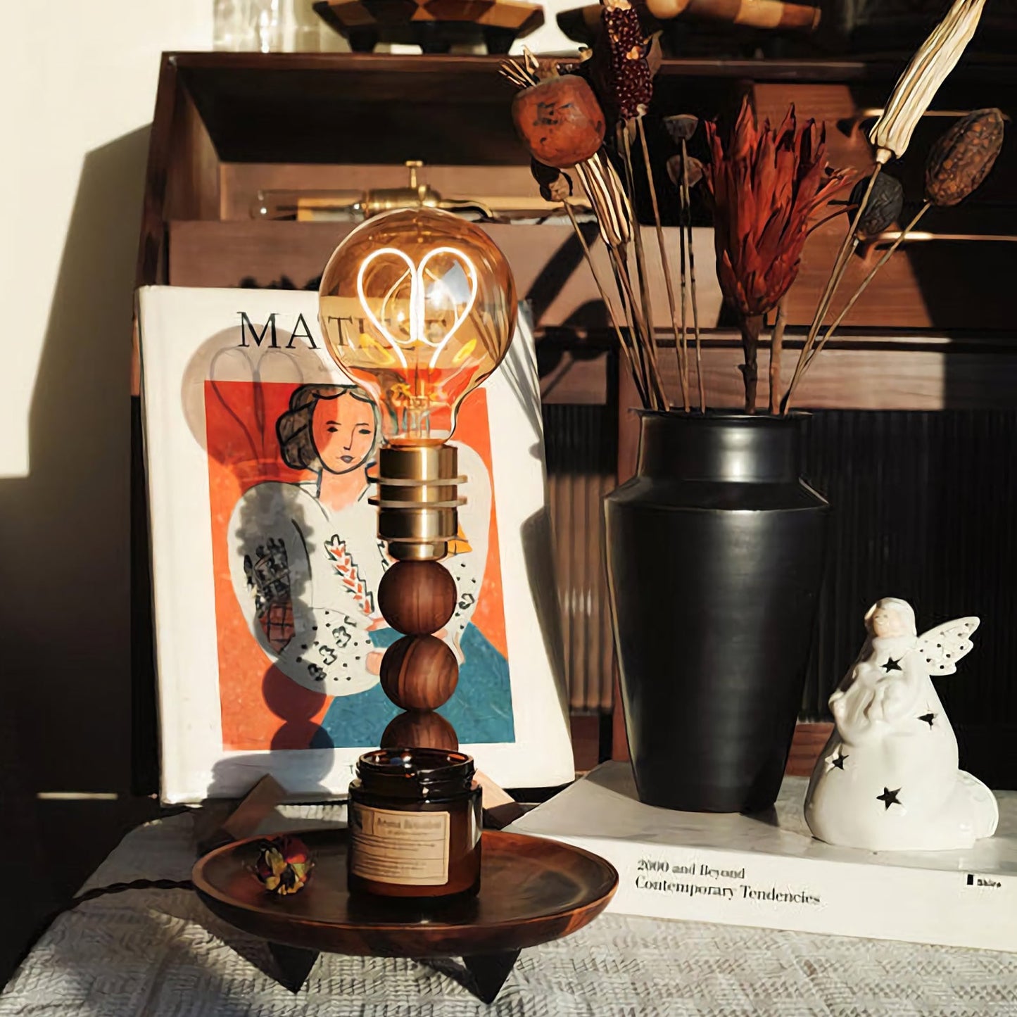 Lámpara de Mesa con Esfera de Cristal