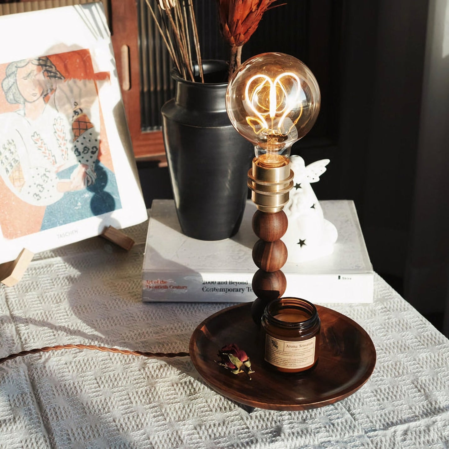 Lámpara de Mesa con Esfera de Cristal