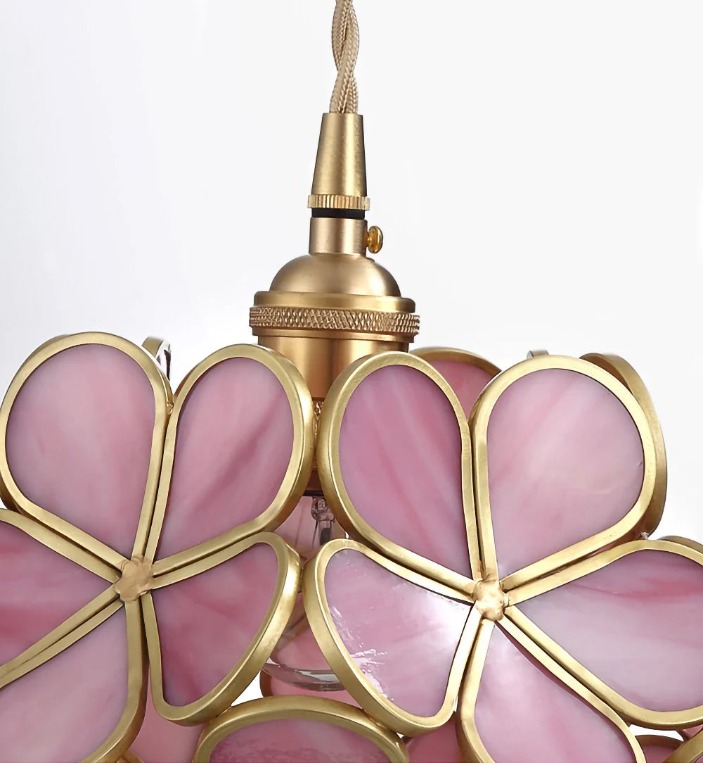 Colgantes de cristal con forma de pétalo