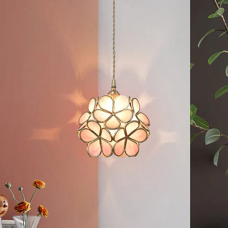 Colgantes de cristal con forma de pétalo