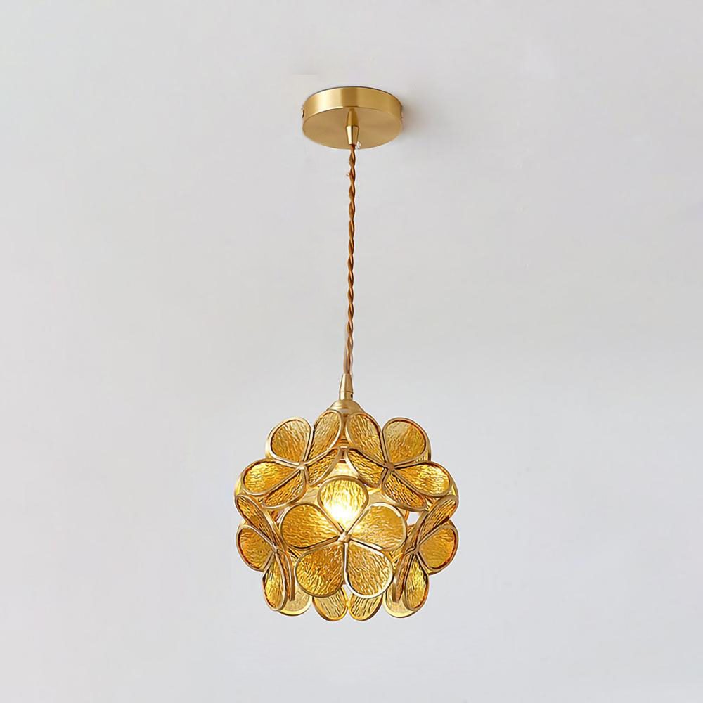 Colgantes de cristal con forma de pétalo