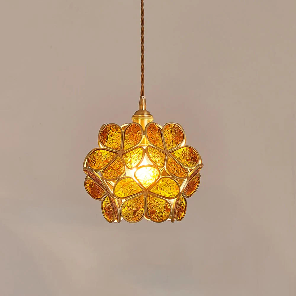 Colgantes de cristal con forma de pétalo