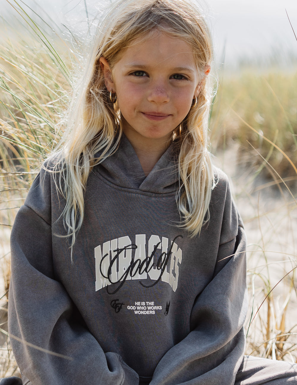 Sudadera con capucha para niños Dios de los milagros