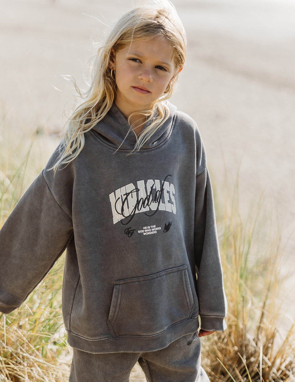Sudadera con capucha para niños Dios de los milagros