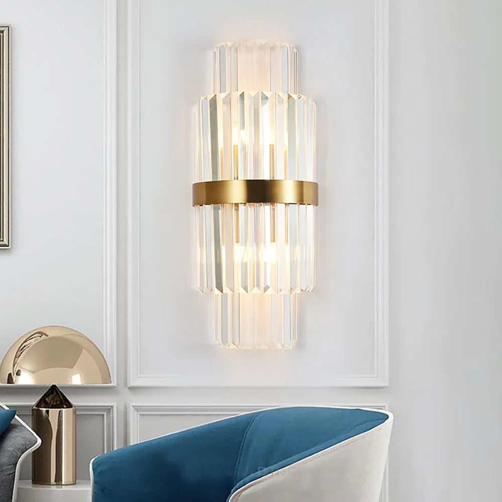 Lámpara de Pared Elegante de Tira Rectangular de Cristal