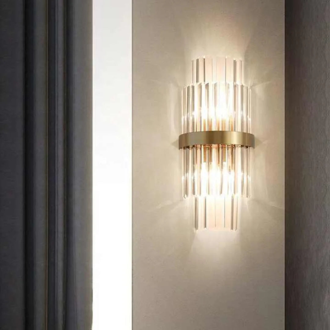 Lámpara de Pared Elegante de Tira Rectangular de Cristal