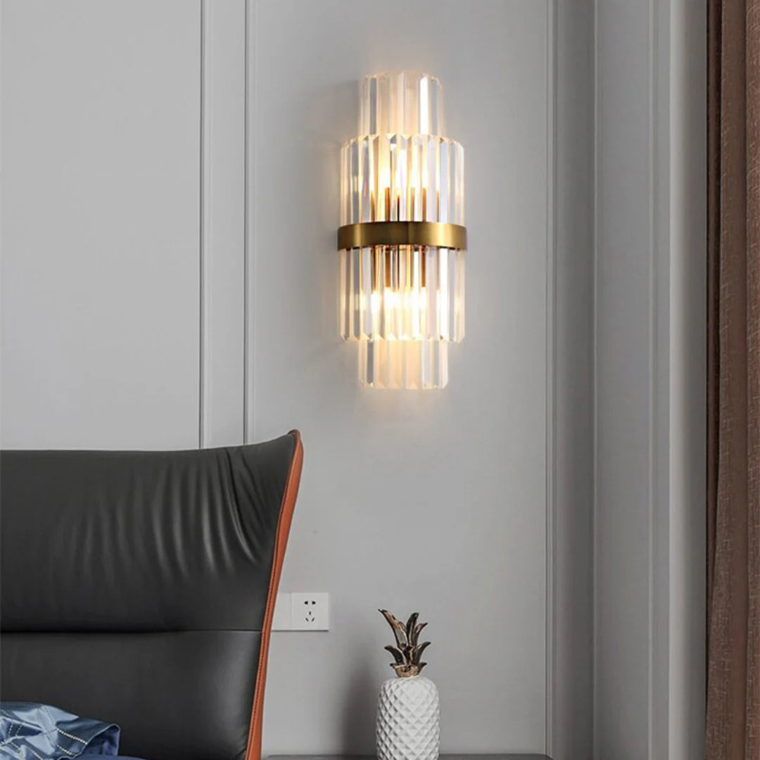 Lámpara de Pared Elegante de Tira Rectangular de Cristal
