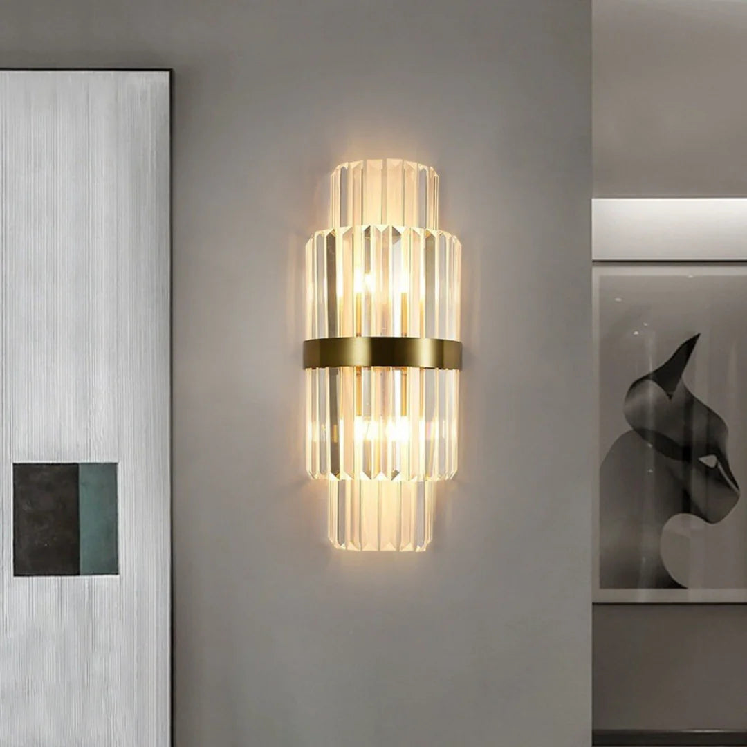 Lámpara de Pared Elegante de Tira Rectangular de Cristal