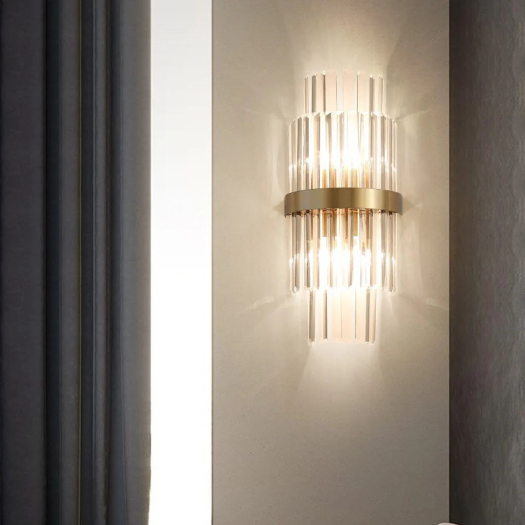 Lámpara de Pared Elegante de Tira Rectangular de Cristal