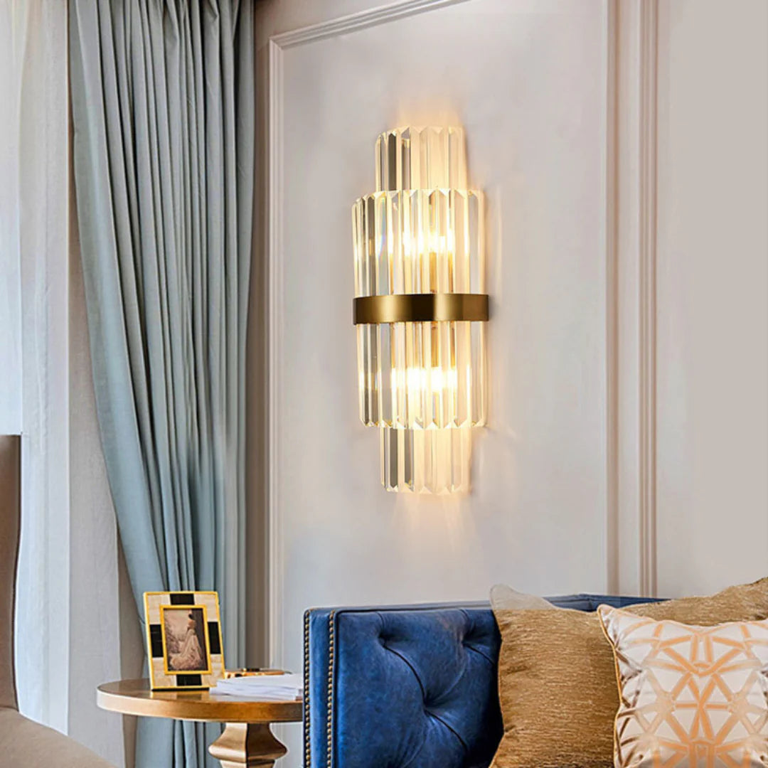 Lámpara de Pared Elegante de Tira Rectangular de Cristal