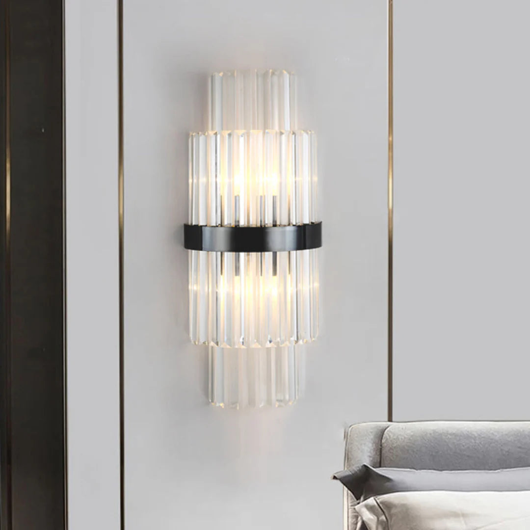 Lámpara de Pared Elegante de Tira Rectangular de Cristal