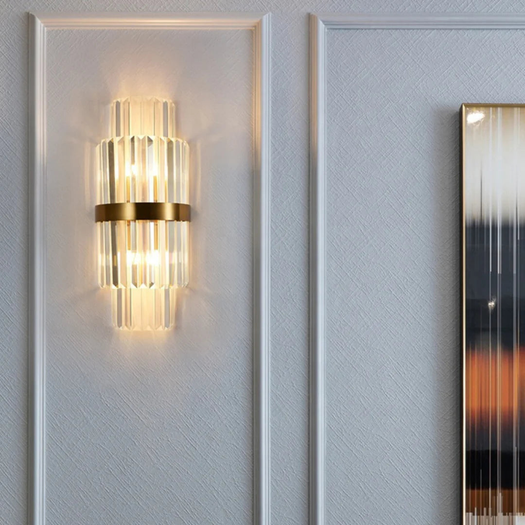 Lámpara de Pared Elegante de Tira Rectangular de Cristal