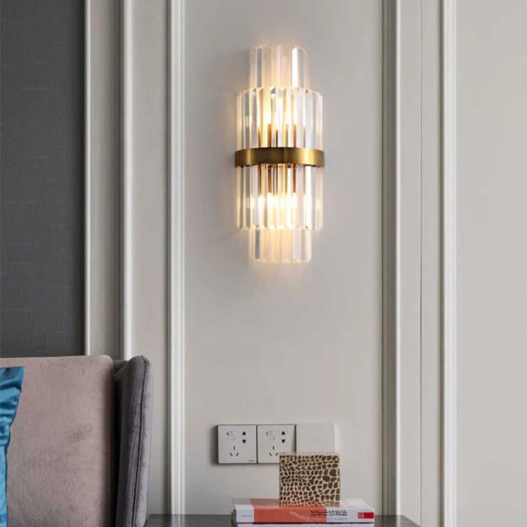 Lámpara de Pared Elegante de Tira Rectangular de Cristal