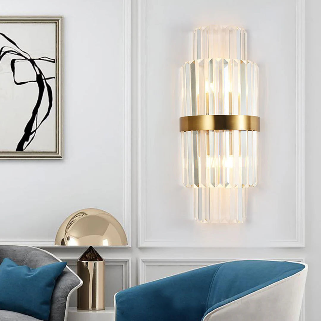 Lámpara de Pared Elegante de Tira Rectangular de Cristal