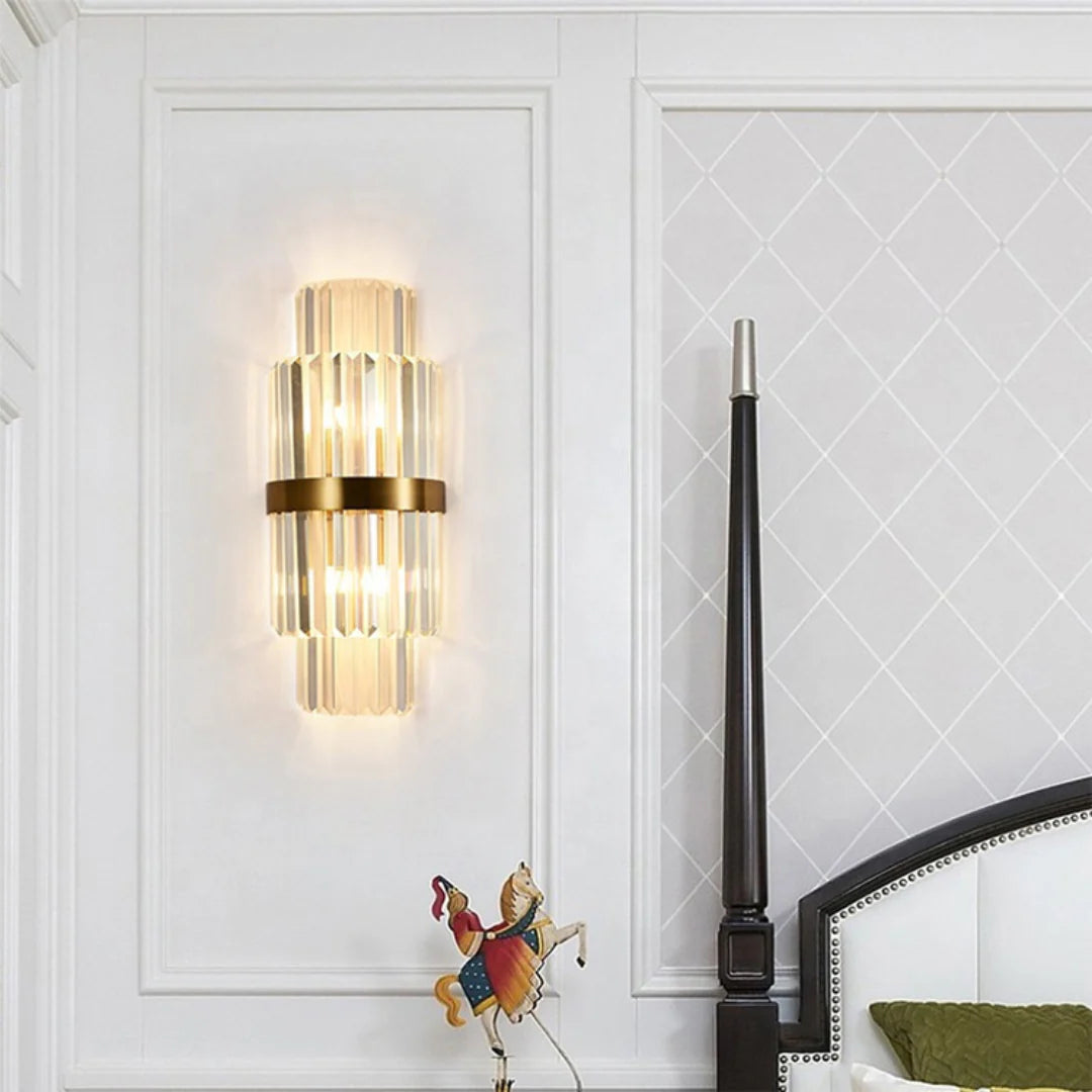Lámpara de Pared Elegante de Tira Rectangular de Cristal