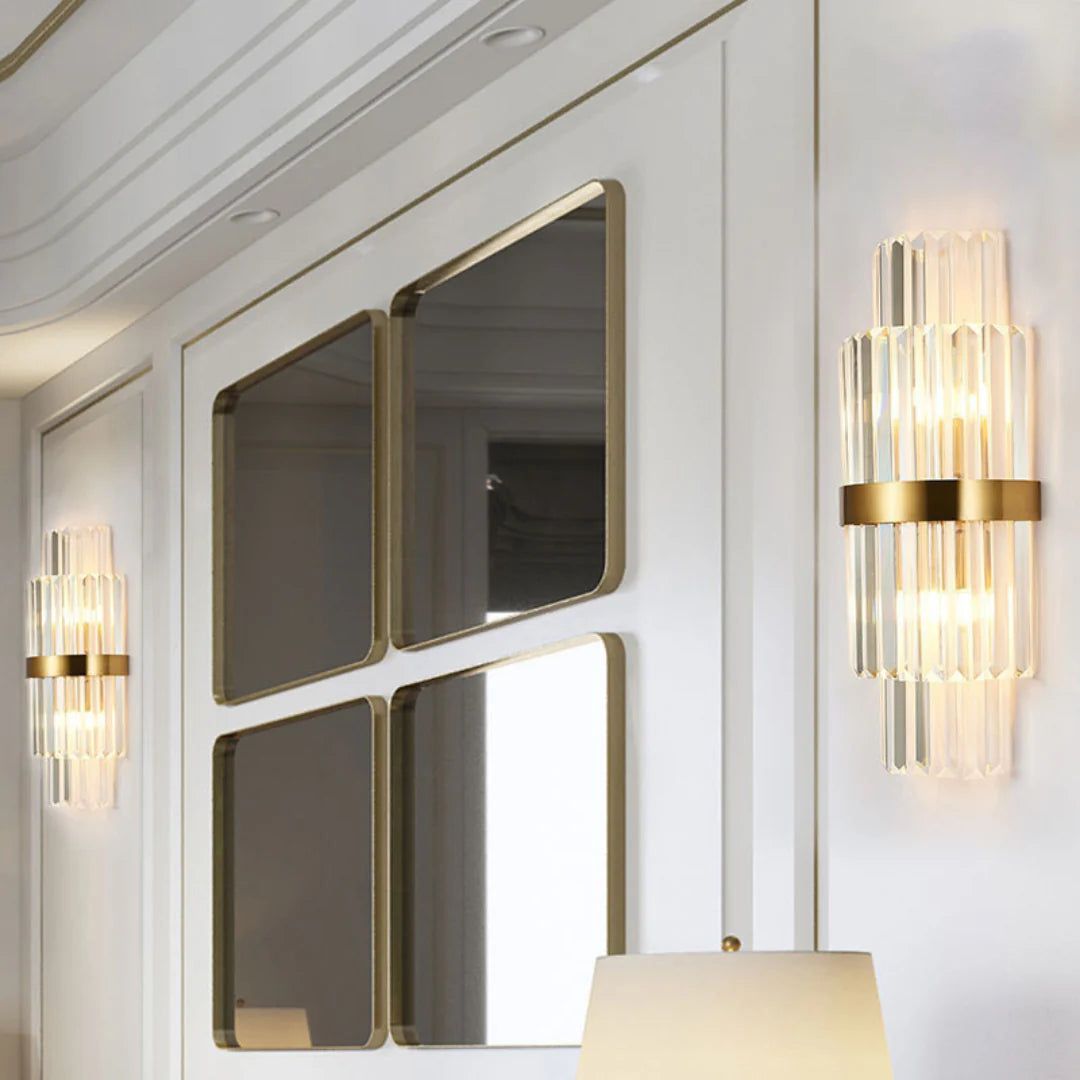Lámpara de Pared Elegante de Tira Rectangular de Cristal