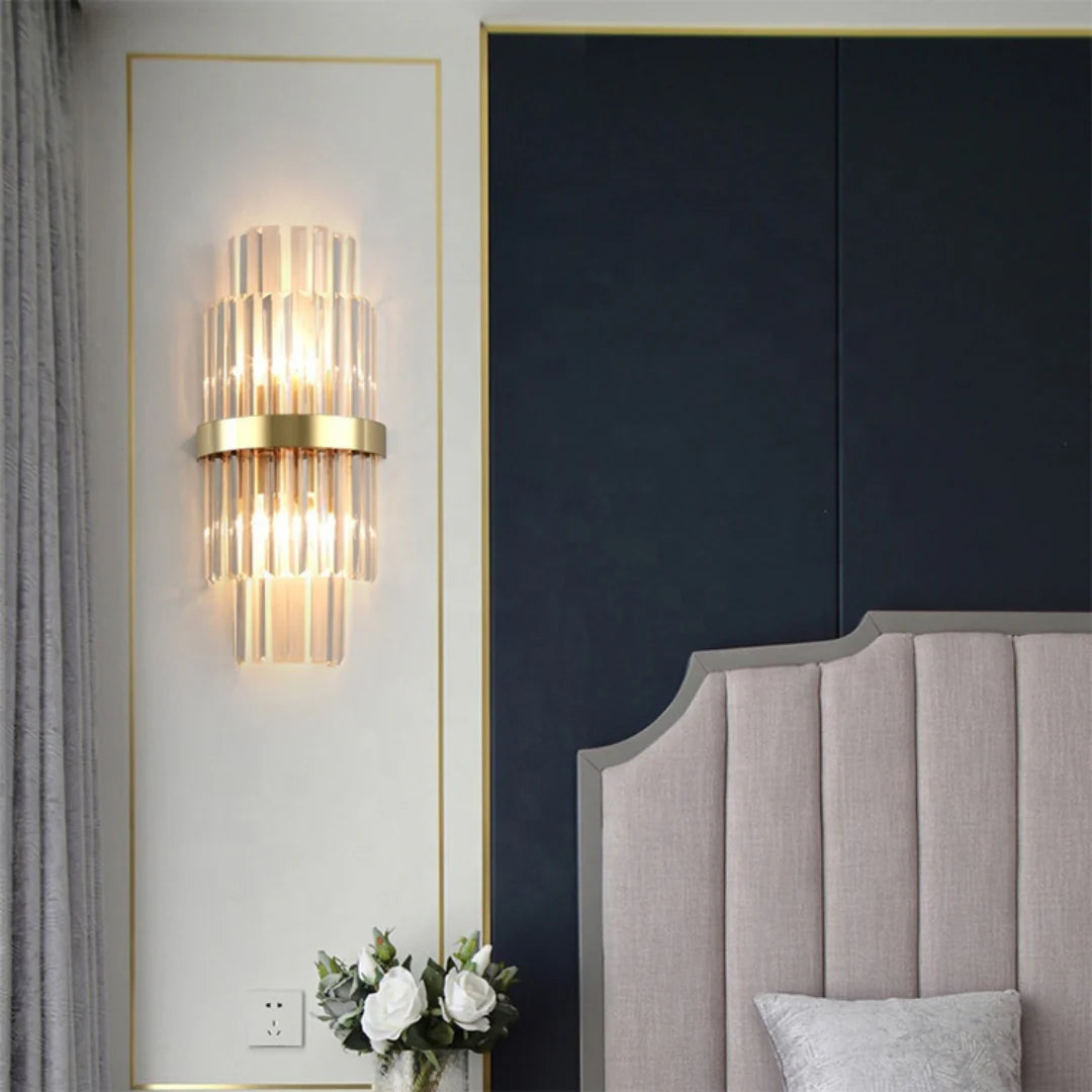 Lámpara de Pared Elegante de Tira Rectangular de Cristal
