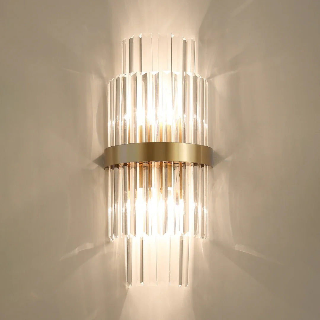 Lámpara de Pared Elegante de Tira Rectangular de Cristal