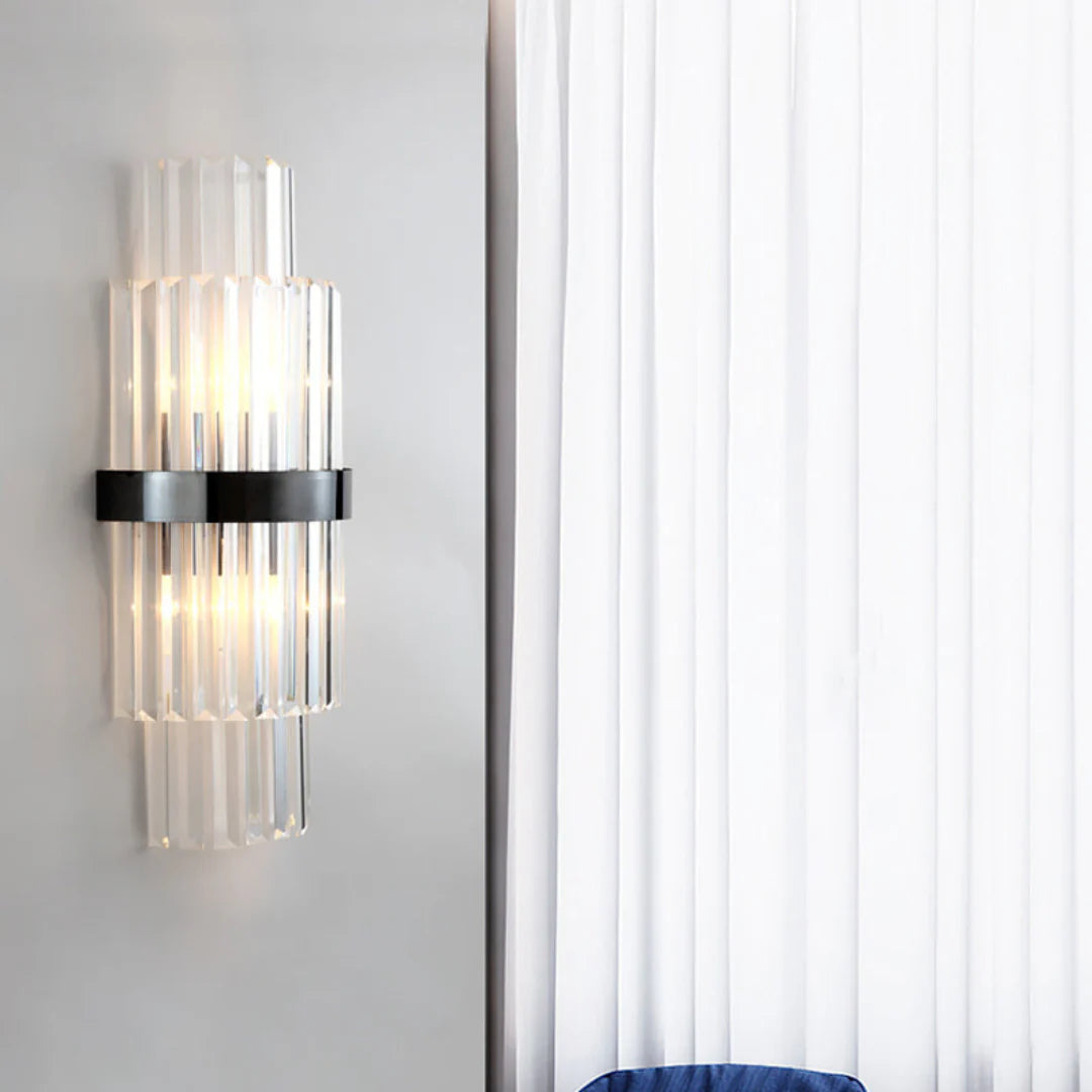 Lámpara de Pared Elegante de Tira Rectangular de Cristal
