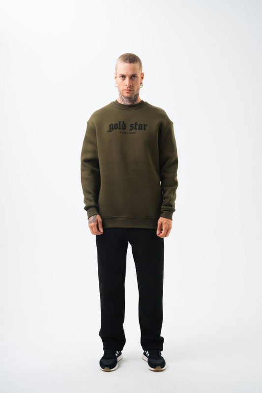 Sudadera urbana "Gold Star": Estampado de armas y dinero
