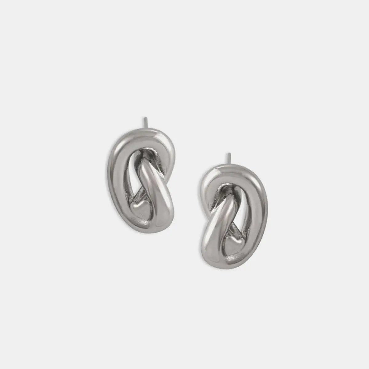 T-Shirts Trendsi Gold-plated titanium knot studs