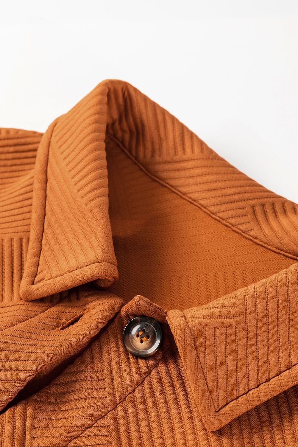 Jackets Love Salve Gold Duster Coat Women's Casual Textured Cardigan - Buttoned & Stylish