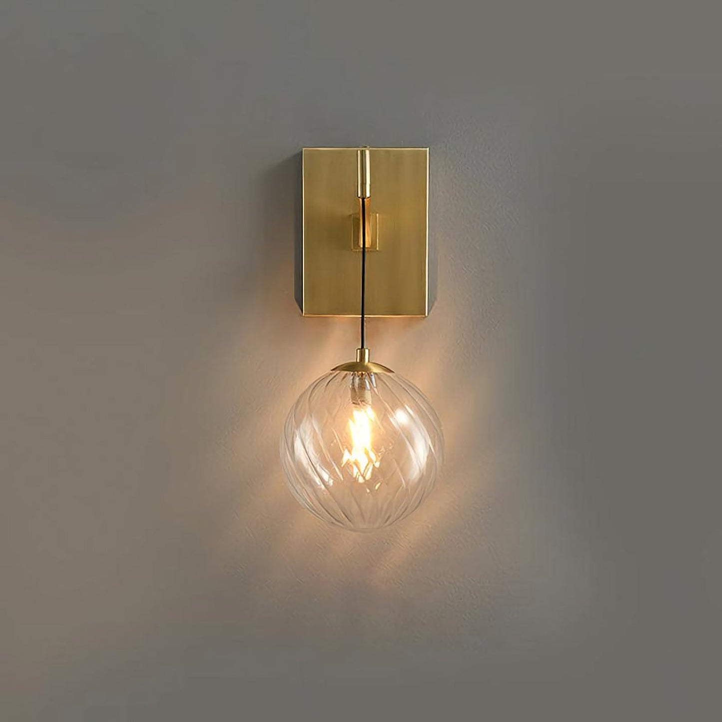 Lámpara de pared de cristal Golden Globe