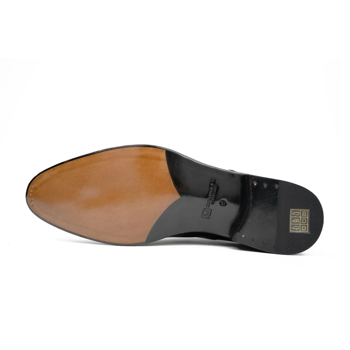 Black Plain-Toe Cow Leather Derby Shoes
