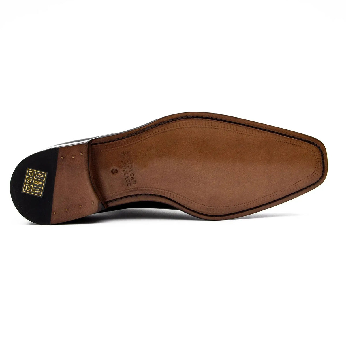 Black Plain-Toe Cow Leather Oxford Shoes
