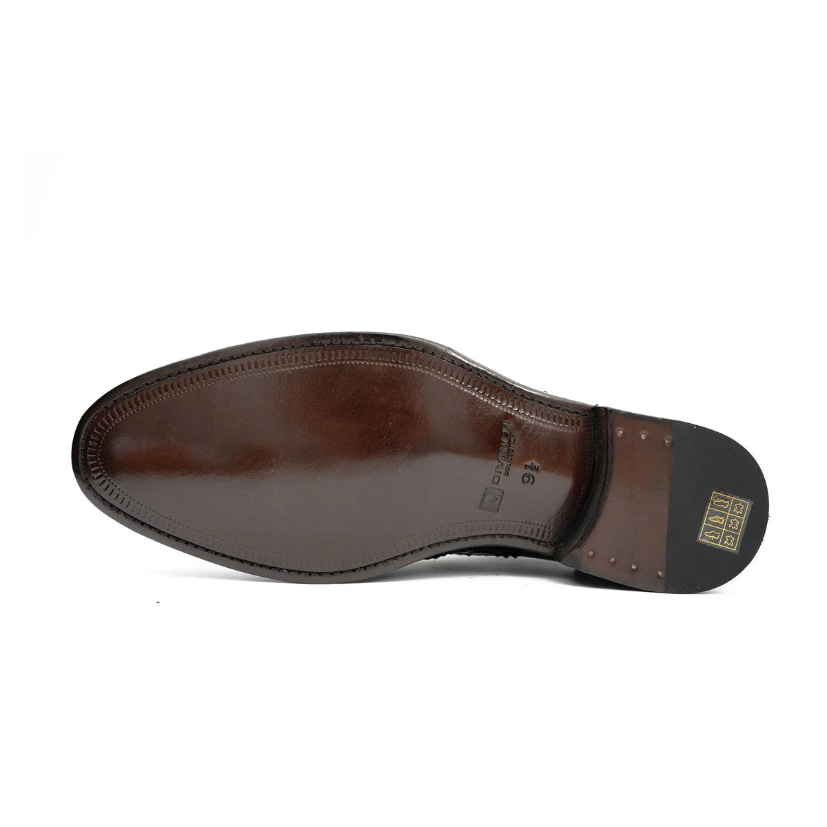 Brown Crocodile Leather Derby Shoes