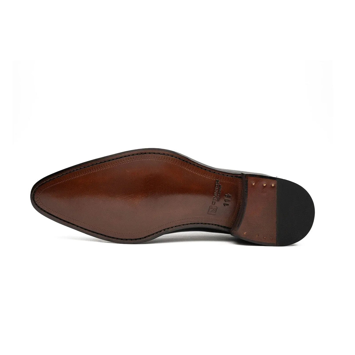 Black Plain-Toe Calf Leather Oxford Shoes