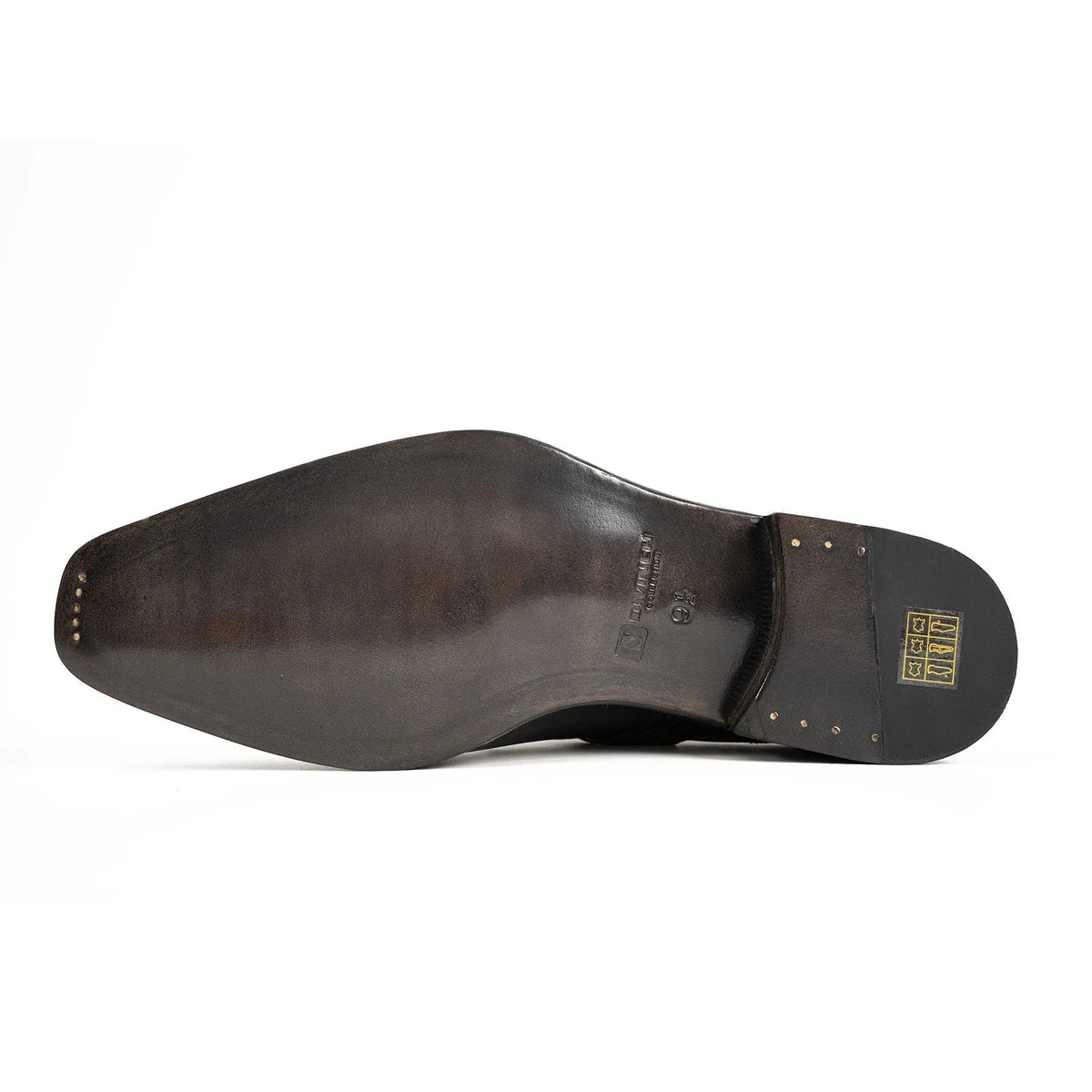 Gray Cow Leather Monk Shoes