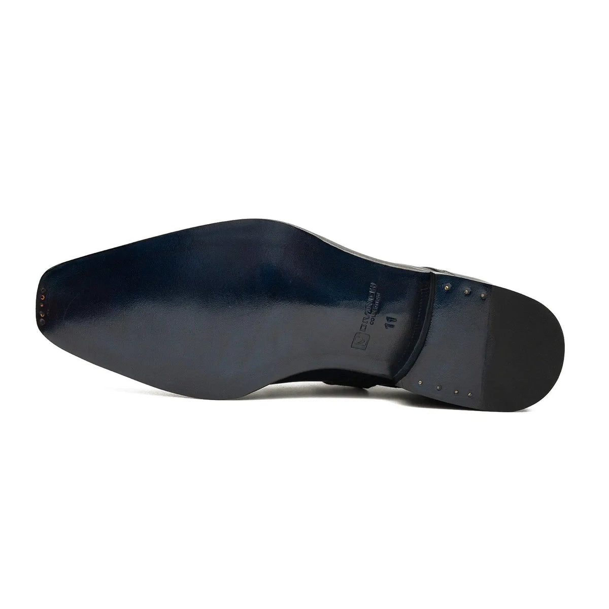 Blue Cow Leather Monk Shoes