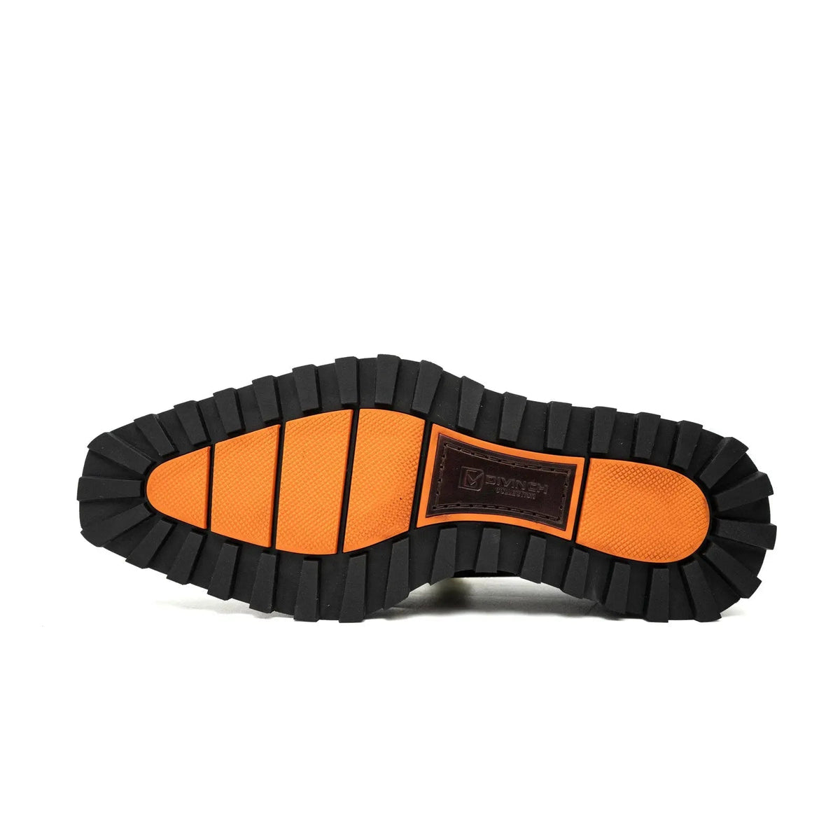Black Wingtip Kangaroo Leather Monk Shoes