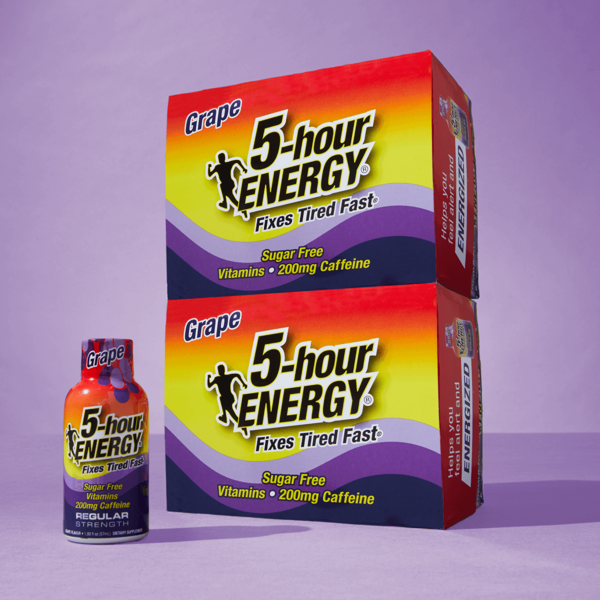 Bebidas energéticas 5-hour ENERGY sabor uva de fuerza regular
