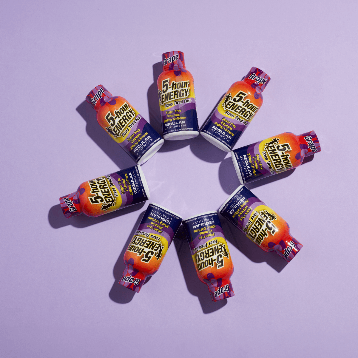 Paquete de 24 Bebidas Energéticas 5-hour ENERGY de Fuerza Regular, Sabor Uva 1.93 Fl Oz