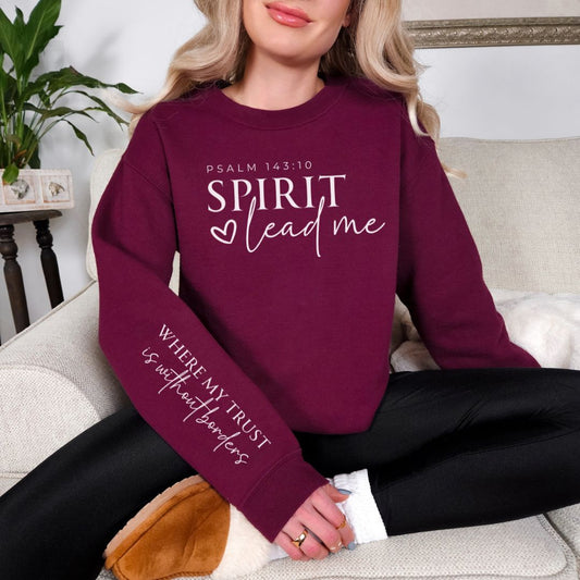 Sudadera estampada "Spirit Lead Me" en cuatro colores
