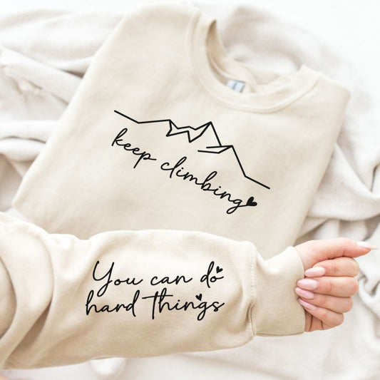 Sudadera "Keep Climbing" en tres colores